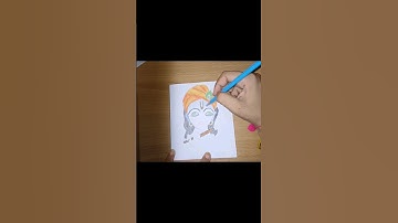 Krishna Drawing / Shri Krishna Drawing / Lord Krishna Drawing / Janmashtami Drawing #shorts #art
