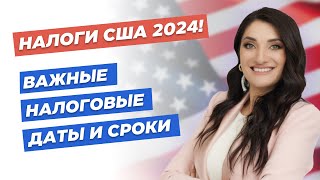 Все о налогах в США | Важные налоговые даты и сроки 2024!