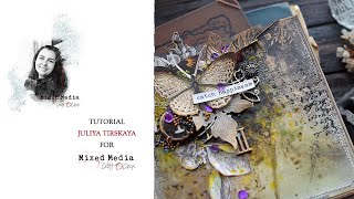 Mixed Media Card video tutorial by Juliya Tirskaya