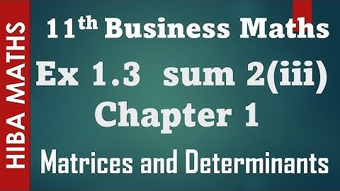 11th Business maths exercise 1.3 question 2(iii) TN syllabus hiba maths