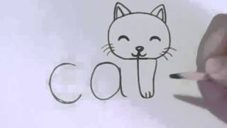 Как превратить слова Cat в рисунок(, 2016-03-21T12:41:35.000Z)