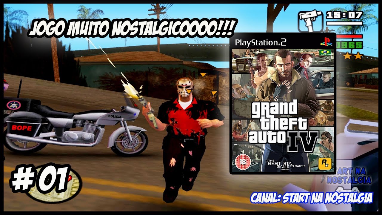 Grand Theft Auto IV [GTA IV] PS2 Gameplay #1 - Jogo nostálgico