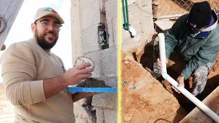Building a Concrete House in Mexico - Finishing the Plumbing, Installing Electrical Panel