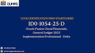 1D0-1054-25-D Oracle GL 2025 | Sample Questions & Answers