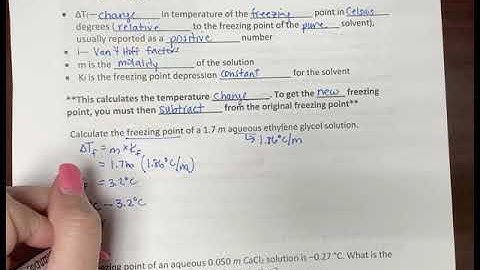 Freezing Point Depression.