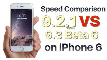 iPhone 6 iOS 9.2.1 vs iOS 9.3 Beta 6 / Public Beta 6 Build #13E5231a Speed Comparison