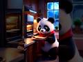 PUFFY Panda 🐼 bake fish 🐟 in happy mood #shortsfeed #viral #shorts #aivideo