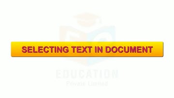 Selecting the text (using mouse and keyboard) - Class III