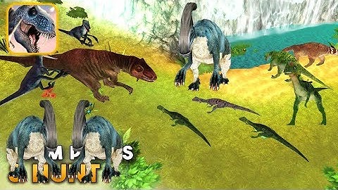 Dino World Online - Hunters 3D: Parasaurolophus Near Crested Lizard - Android Gameplay