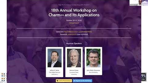 [Charm++ Workshop 2020] Opening Remarks, Laxmikant V. Kale