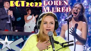 LOREN ALLRED - Semi-Finals | BGT 2022 | REACTION & ANALYSIS by Vocal Coach