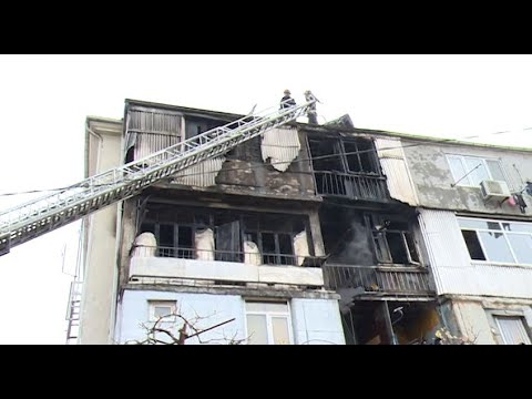 ხანძარი იყო ფოთში, ვაჩნაძის ქუჩაზე მდებარე საცხოვრებელ კორპუსში. 04 04 22