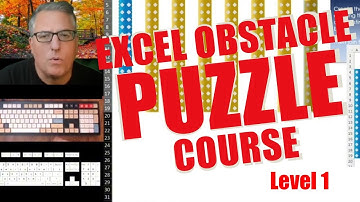 Excel Obstacle PUZZLE Course walkthrough (level 1)