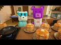 Epic Cooking Challenge! Making Giant Pancakes with Purple Bear 🥞😱 - Super Bear Adventure