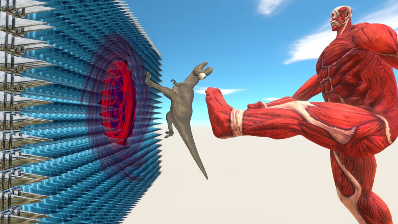 Colossal Titan Kick Units into The Portal Evolution to Fight Leatherback - ARBS