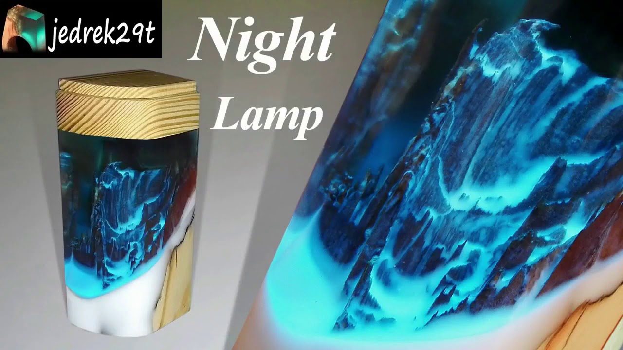 How to Make a Resin Night Lamp Led Lights Epoxy Wood DIY Projects YouTube