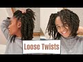 LOOSE TWISTS ON 4C NATURAL HAIR|| THICK NATURAL HAIR  || Protective Styles