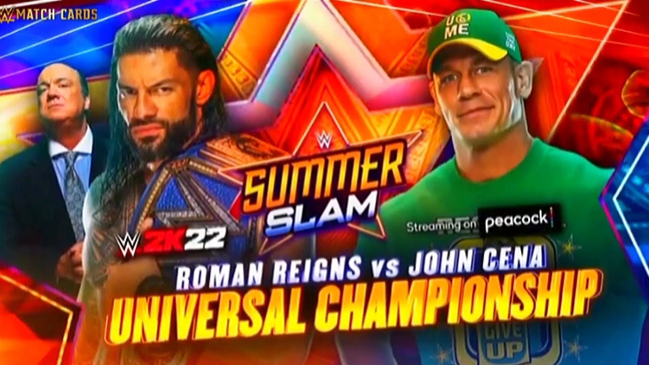 WWE SummerSlam 2021 Roman Reigns vs John Cena Official Match Card