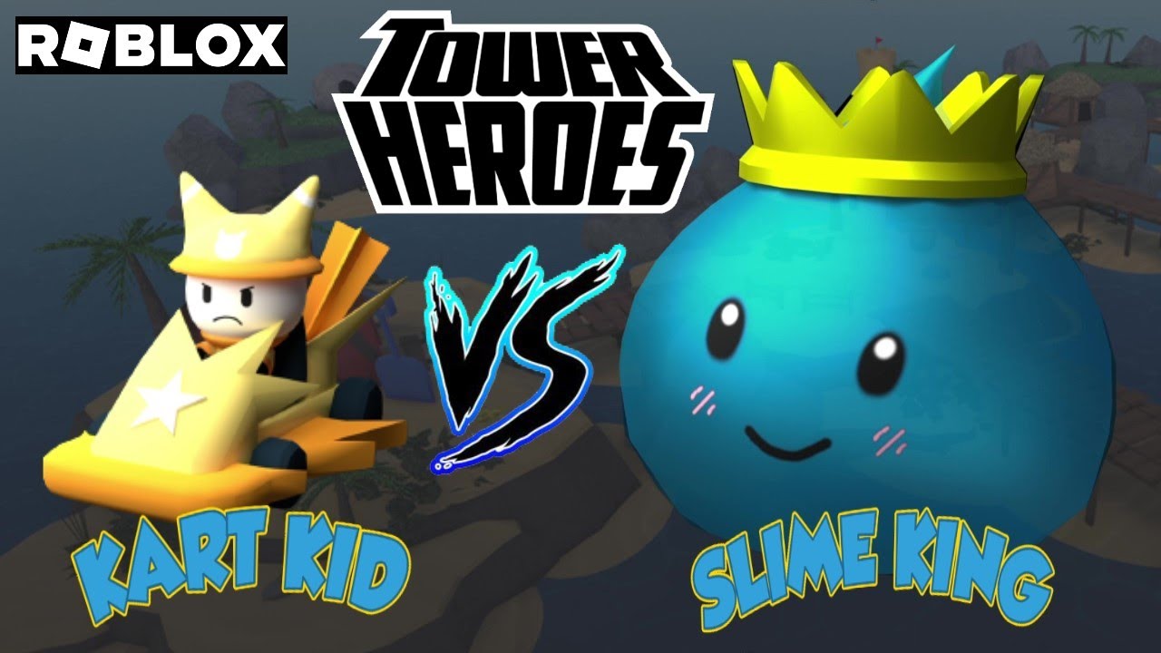 ROBLOX TOWER HEROES | KART KID VS SLIME KING