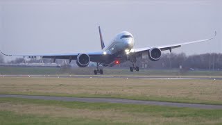 4K Polderbaan CROSSWIND🛬 Arrivals Pilots Struggeling To Land At Amsterdam Schiphol airport (Part 1)