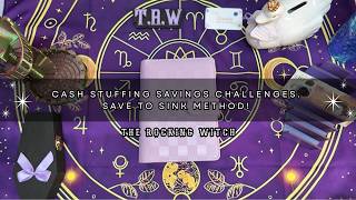 Cash stuffing savings challenges. Save to sink method!