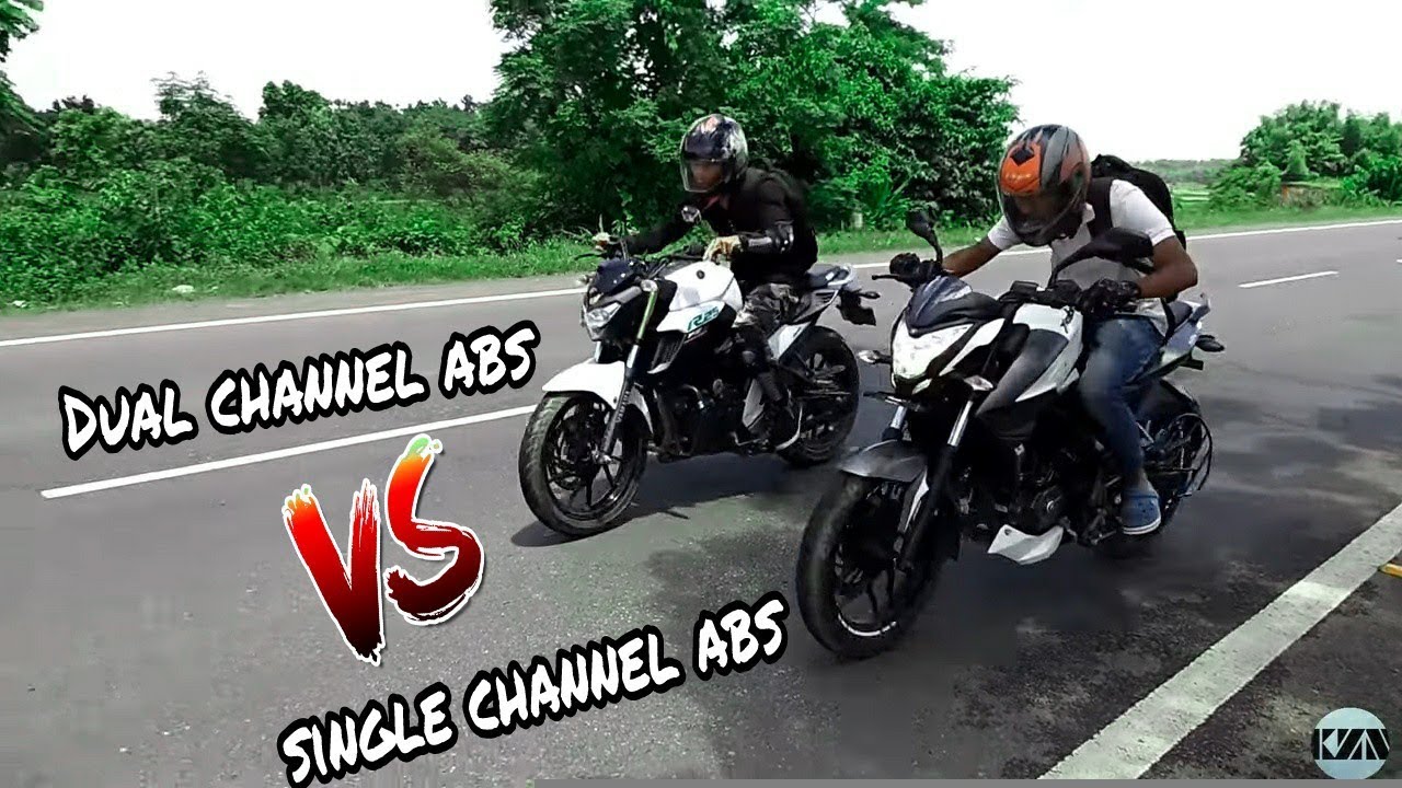 Pulsar NS 200 ABS VS Yamaha FZ 25 ABS | BRAKE TEST | Single Channel ABS VS Dual Channel ABS