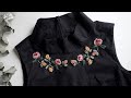 SUB CC] 정원을 가득 담은 꽃자수, 프랑스 자수 Embroidering flowers on my old blouse