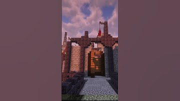 Arcania | Castle Briddge #minecraft #minecraftbuilding #shorts #animation #castle #bridge