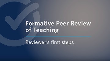 Peer Review of Teaching: Reviewer