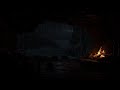 Cozy cave  rain fireplace  thunderstorm sounds to sleep instantly  rainy night