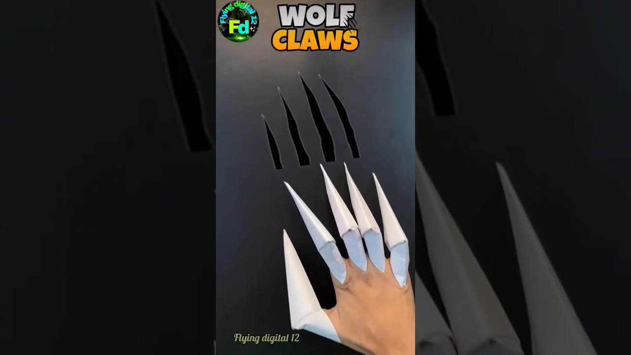how to make a paper wolf claws in very easy tutorial 
