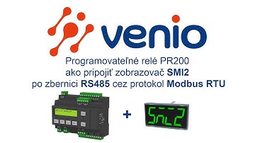 PR200, 26. časť, ako pripojiť zobrazovač SMI2 po zbernici RS485 cez Modbus RTU. Programovateľné relé