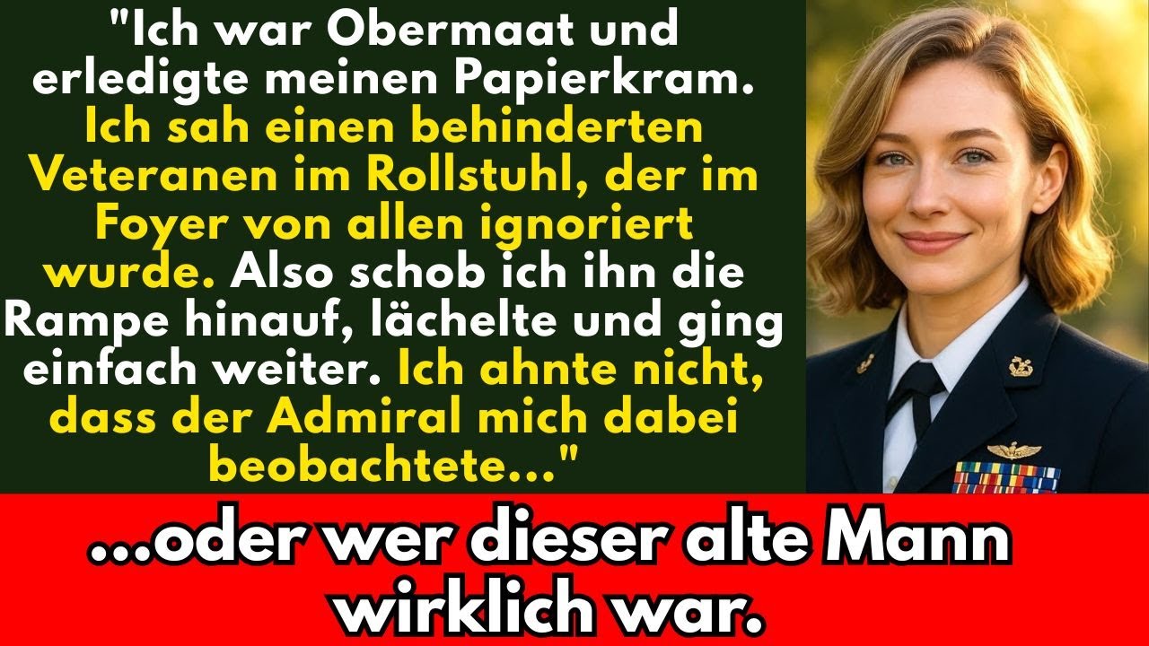 Ich schob den Rollstuhl eines verwundeten Veteranen – ich wusste nicht, dass der ADMIRAL zusah.
