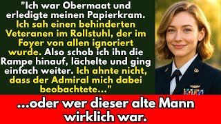 Ich schob den Rollstuhl eines verwundeten Veteranen – ich wusste nicht, dass der ADMIRAL zusah.