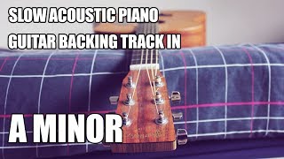 Slow Acoustic Piano Guitar Backing Track In A Minor chords