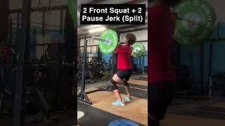 2 Front Squats + 2 Pause Jerk (Split)