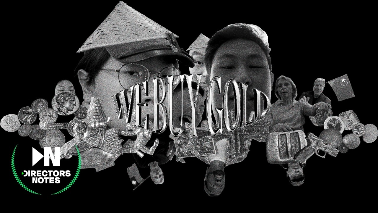 Two coin dealers filmed hand‑held on a New York street, raw iPhone aesthetic and improvised energy