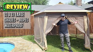 Luxe Outdoor Living: PopUp Gazebo Tent with Solar Lights