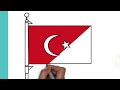 how to draw turkey flag turkey flag drawing Turkish flag