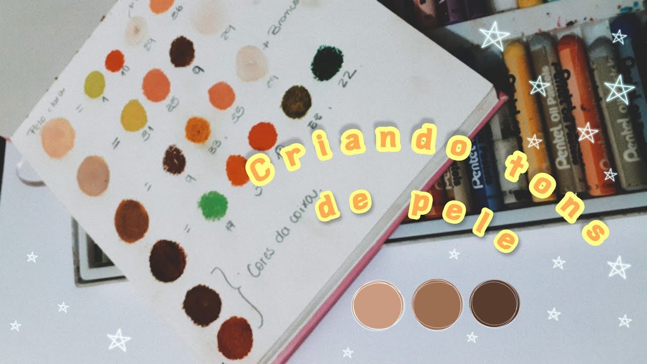 Como criar diferentes tons de pele em giz pastel oleoso