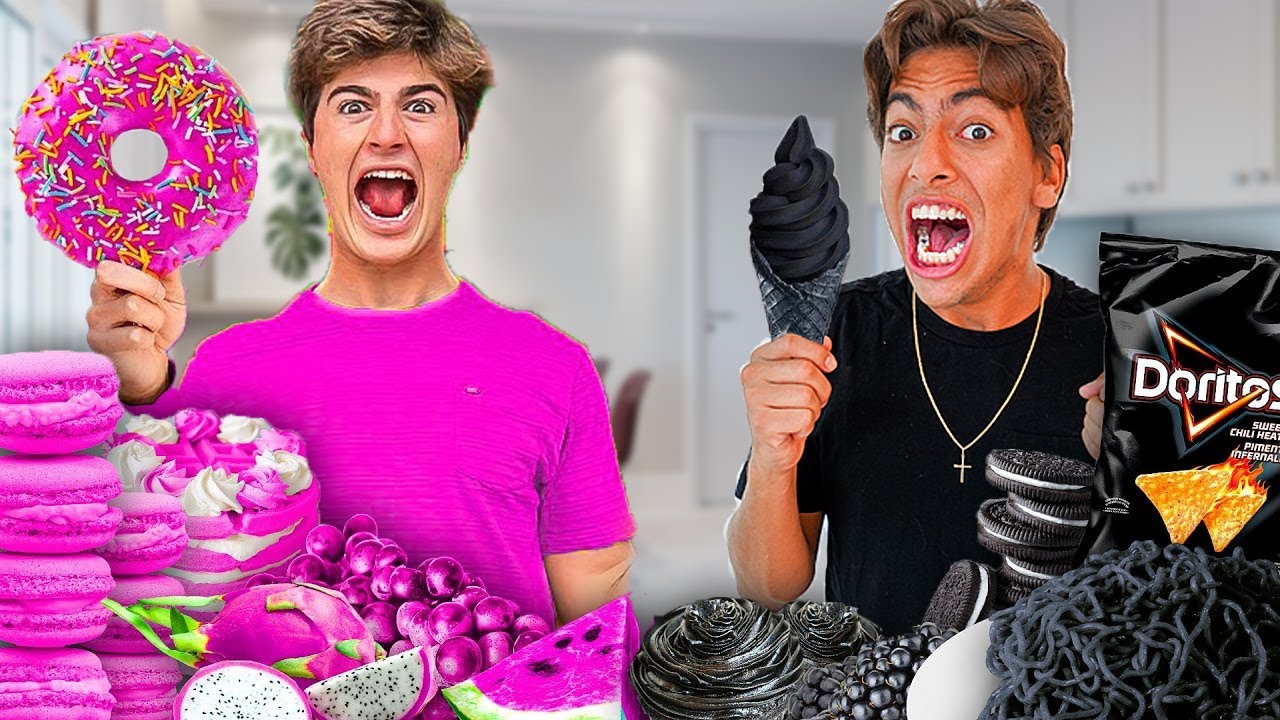 COMENDO UMA COR DE COMIDA POR 24 HORAS! (Feat. 