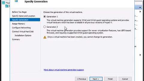 Creating Virtual Machine in Hyper-V in Windows Sever 2016