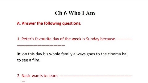 Who I Am | Question Answer | Honeysuckle | Class 6 English