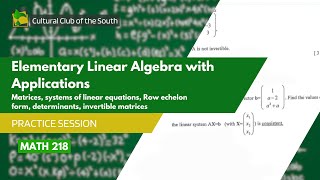 Linear Algebra Practice Problems for Q1 - Math 218