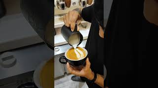 Ethiopian goat latte art not a pro just sharing the pattern ❤️ cafe coffee youtubeshort short