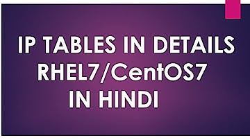 IP Tables in Detail in RHEL7/CentOS7 in Hindi @TechieAnsh