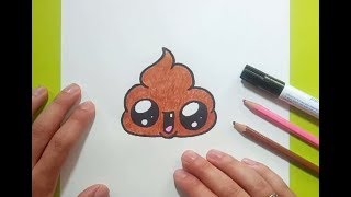 Como Dibujar Una Caca Kawaii Paso A Paso How To Draw A Kawaii Poop