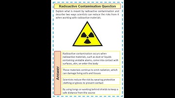 4 mark GCSE Physics Question on Radiaoactive Contamination