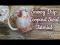 Snowy Drip Pink Leopard Swirl Travel Tumbler Tutorial