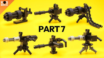Lego Weapons and Guns - Part 7 : Gatling Gun and Machine Gun (Tutorial)